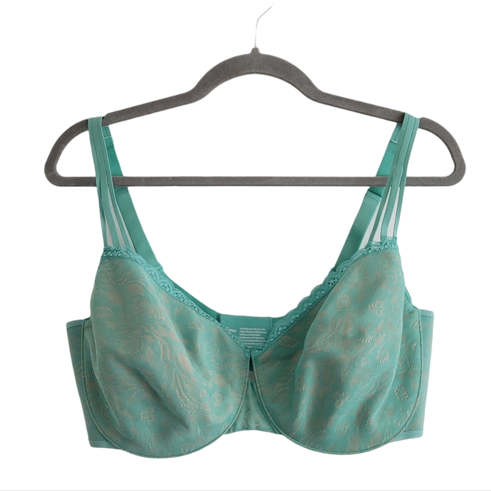 Soma 36G Mint Nude Lace Enticing Lift Balconet Bra